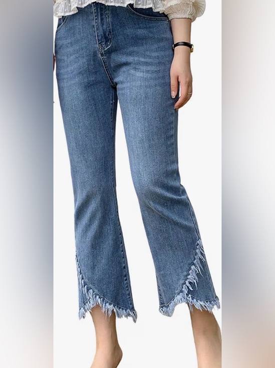 Amazon Denim - Women’s stretchy flared jean capris 2XL